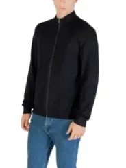 "Armani Exchange Pullover im Sale | Armani Exchange Herrenpullover mit Reißverschluss – Blau, Herbst/Winter Kollektion, Hochgeschlossener Kragen, Langarm (Artike online kaufen"|Planet-Deluxe