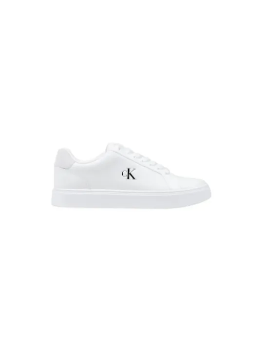 "Calvin Klein Sneakers im Sale | Calvin Klein Herren-Sneaker Herbst/Winter - Weiße Schnürsneaker aus Kunstleder (Artikelcode: YM0YM01435) online kaufen"|Planet-Deluxe