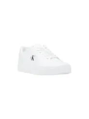 "Calvin Klein Sneakers im Sale | Calvin Klein Herren-Sneaker Herbst/Winter - Weiße Schnürsneaker aus Kunstleder (Artikelcode: YM0YM01435) online kaufen"|Planet-Deluxe