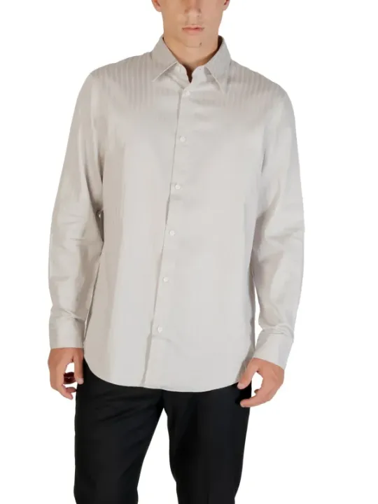 "Armani Exchange Hemden im Sale | Armani Exchange Herrenhemd Grau Streifen Herbst Winter online kaufen"|Planet-Deluxe