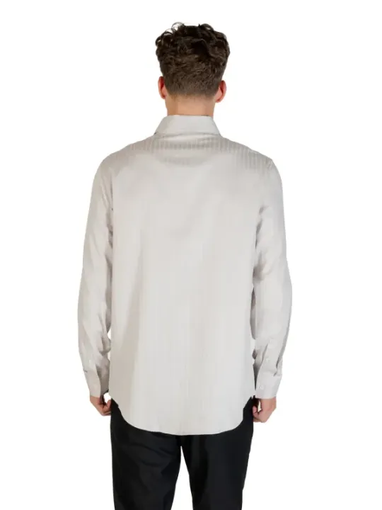 "Armani Exchange Hemden im Sale | Armani Exchange Herrenhemd Grau Streifen Herbst Winter online kaufen"|Planet-Deluxe