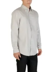 "Armani Exchange Hemden im Sale | Armani Exchange Herrenhemd Grau Streifen Herbst Winter online kaufen"|Planet-Deluxe