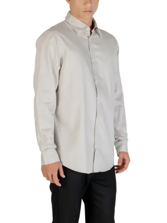 "Armani Exchange Hemden im Sale | Armani Exchange Herrenhemd Grau Streifen Herbst Winter online kaufen"|Planet-Deluxe
