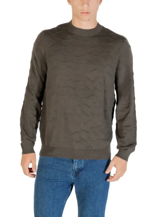 "Armani Exchange Pullover im Sale | Armani Exchange Herrenpullover Braun Rundhals Herbst/Winter online kaufen"|Planet-Deluxe