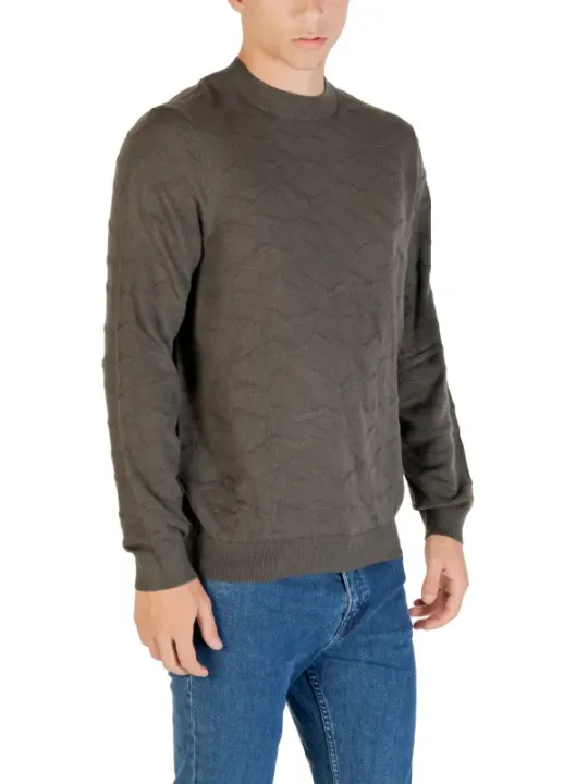 "Armani Exchange Pullover im Sale | Armani Exchange Herrenpullover Braun Rundhals Herbst/Winter online kaufen"|Planet-Deluxe