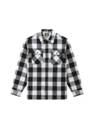 Schwarzes weißes Karomuster Flanellhemd Dickies