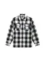 Schwarzes weißes Karomuster Flanellhemd Dickies