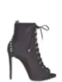 "Ninalilou Stiefel im Sale | Ninalilou Damen Stiefeletten Schwarz Wildleder Offen online kaufen"|Planet-Deluxe