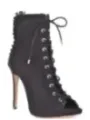 "Ninalilou Stiefel im Sale | Ninalilou Damen Stiefeletten Schwarz Wildleder Offen online kaufen"|Planet-Deluxe