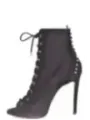 "Ninalilou Stiefel im Sale | Ninalilou Damen Stiefeletten Schwarz Wildleder Offen online kaufen"|Planet-Deluxe