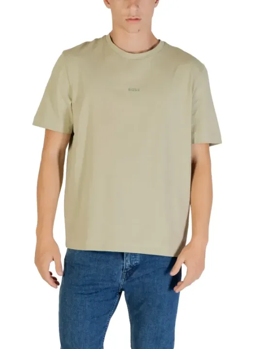 "Boss T-Shirts im Sale | Boss Herren T-Shirt Herbst/Winter Grün Rundhals Kurzarm online kaufen"|Planet-Deluxe
