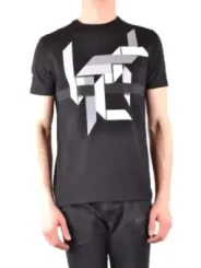 "Neil Barrett T-Shirts im Sale | Neil Barrett Herren TShirt Schwarz Druck Rundhals Kurzarm online kaufen"|Planet-Deluxe