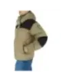 Tannfarbene Pufferjacke mit Kapuze