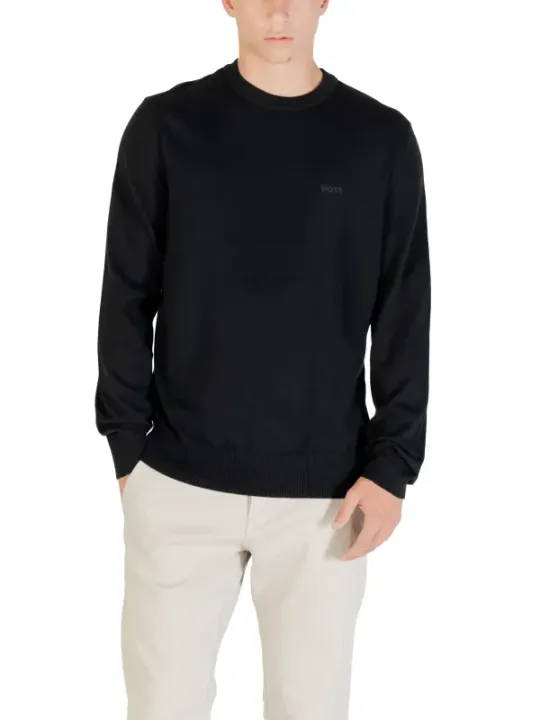 "Boss Pullover im Sale | Boss Herrenpullover Schwarz Rundhals Herbst Winter online kaufen"|Planet-Deluxe