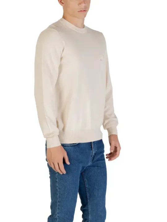 "Boss Pullover im Sale | Boss Herren Pullover Beige Herbst Winter Baumwolle online kaufen"|Planet-Deluxe