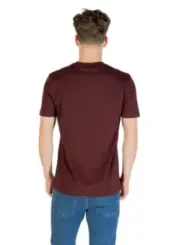 "Antony Morato T-Shirts im Sale | Antony Morato Herren T-Shirt Bordeaux Druck 100% Baumwolle online kaufen"|Planet-Deluxe