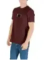 "Antony Morato T-Shirts im Sale | Antony Morato Herren T-Shirt Bordeaux Druck 100% Baumwolle online kaufen"|Planet-Deluxe