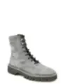 "Ninalilou Stiefel im Sale | Ninalilou Wildleder Strass Stiefeletten Grau Damen online kaufen"|Planet-Deluxe