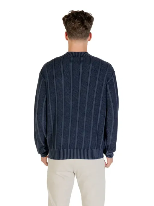"Boss Pullover im Sale | Boss Herrenpullover Blau Rundhals Baumwolle Herbst Winter online kaufen"|Planet-Deluxe