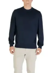 "Boss Pullover im Sale | Boss Herren Herbst-Winter Pullover Blau Rundhals 85% Baumwolle online kaufen"|Planet-Deluxe