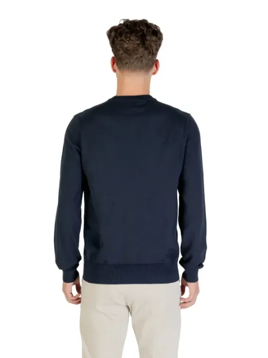 "Boss Pullover im Sale | Boss Herren Herbst-Winter Pullover Blau Rundhals 85% Baumwolle online kaufen"|Planet-Deluxe