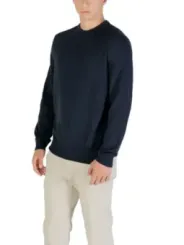 "Boss Pullover im Sale | Boss Herren Herbst-Winter Pullover Blau Rundhals 85% Baumwolle online kaufen"|Planet-Deluxe