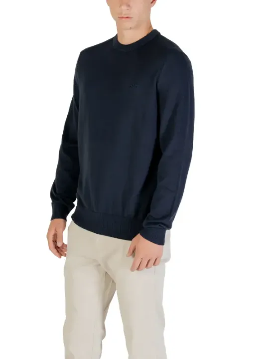 "Boss Pullover im Sale | Boss Herren Herbst-Winter Pullover Blau Rundhals 85% Baumwolle online kaufen"|Planet-Deluxe