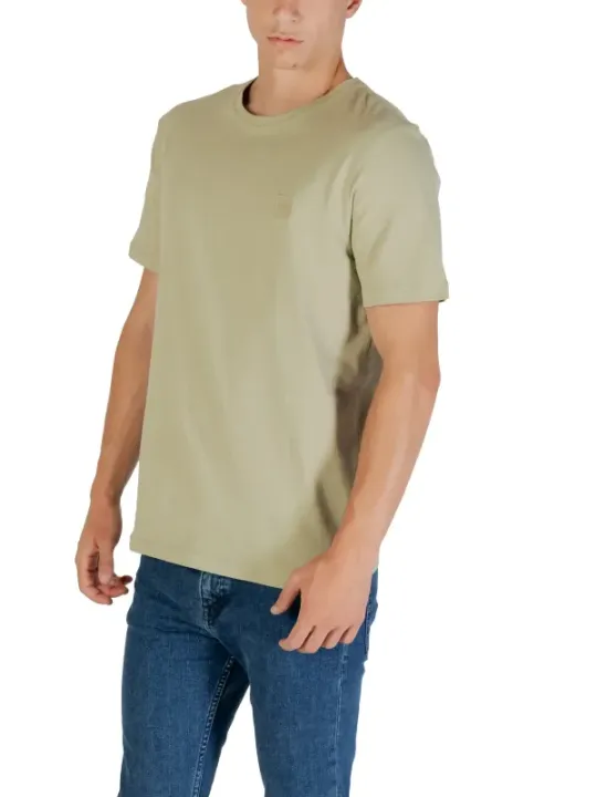 "Boss T-Shirts im Sale | Boss Herbst T-Shirt Beige Herren Kurzarm Rundhals online kaufen"|Planet-Deluxe