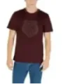"Antony Morato T-Shirts im Sale | Antony Morato Herren Bordeaux Druck TShirt Herbst Winter online kaufen"|Planet-Deluxe