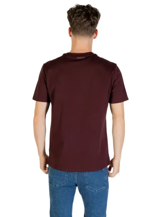 "Antony Morato T-Shirts im Sale | Antony Morato Herren Bordeaux Druck TShirt Herbst Winter online kaufen"|Planet-Deluxe