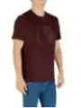 "Antony Morato T-Shirts im Sale | Antony Morato Herren Bordeaux Druck TShirt Herbst Winter online kaufen"|Planet-Deluxe