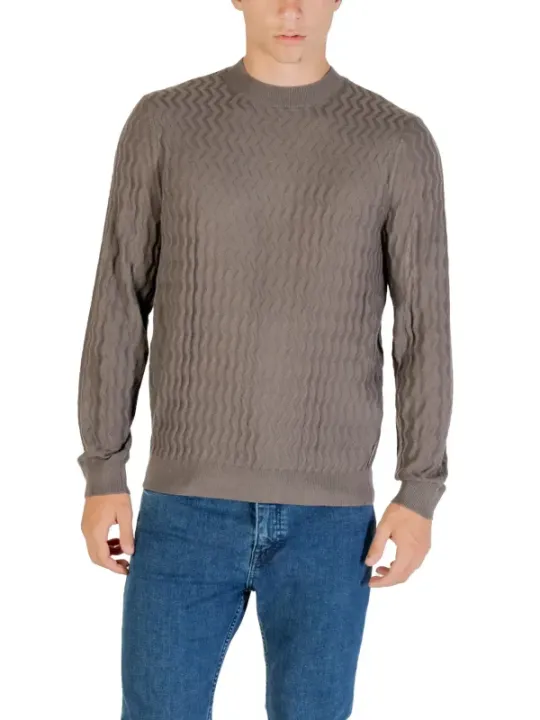 "Armani Exchange Pullover im Sale | Armani Exchange Herrenpullover Braun Rundhals Herbst Winter online kaufen"|Planet-Deluxe