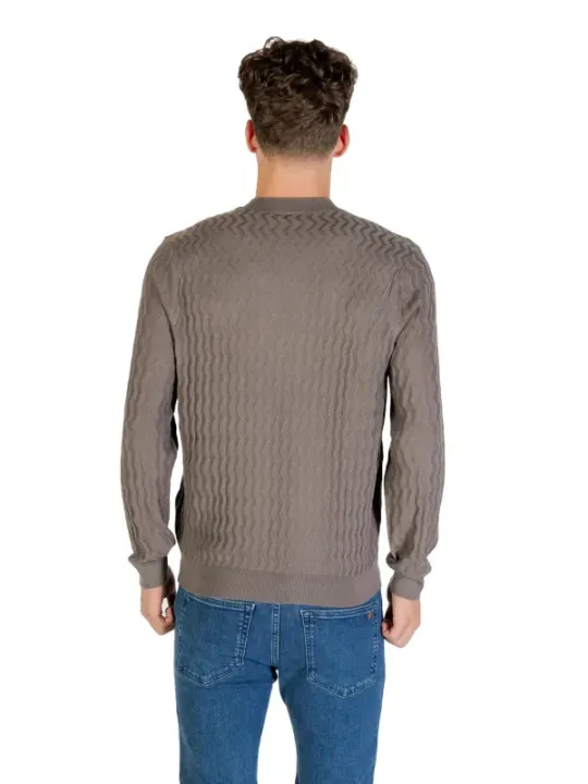 "Armani Exchange Pullover im Sale | Armani Exchange Herrenpullover Braun Rundhals Herbst Winter online kaufen"|Planet-Deluxe