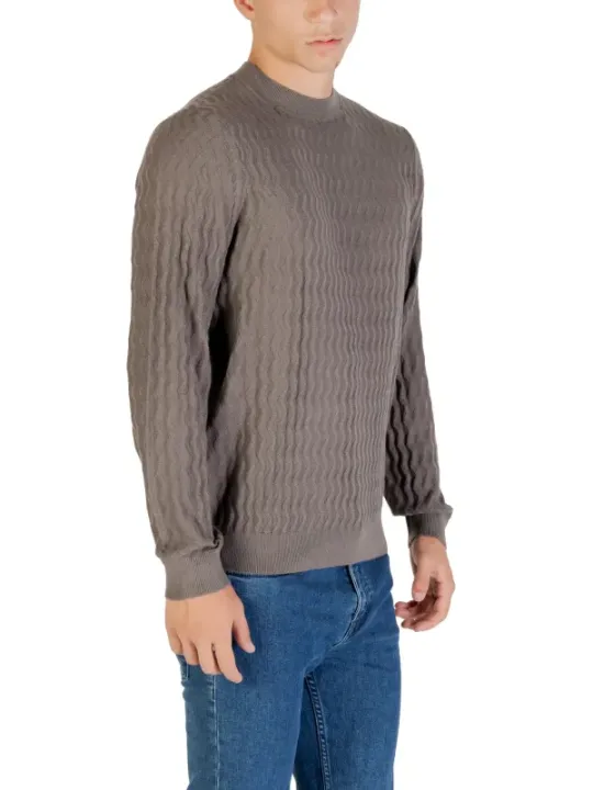 "Armani Exchange Pullover im Sale | Armani Exchange Herrenpullover Braun Rundhals Herbst Winter online kaufen"|Planet-Deluxe
