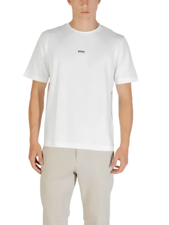 "Boss T-Shirts im Sale | Boss HerbstWinter Herren TShirt Weiß Kurzarm Rundhals online kaufen"|Planet-Deluxe