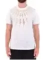 "Neil Barrett T-Shirts im Sale | Neil Barrett Herren TShirt Weiß Print Kurzarm Rundhals online kaufen"|Planet-Deluxe
