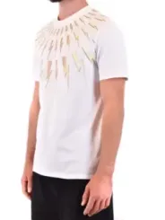 "Neil Barrett T-Shirts im Sale | Neil Barrett Herren TShirt Weiß Print Kurzarm Rundhals online kaufen"|Planet-Deluxe