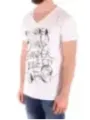 "Alexander Mcqueen T-Shirts im Sale | McQueen Herren TShirt FrühlingSommer VNeck Druck Weiß online kaufen"|Planet-Deluxe