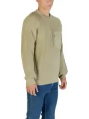 "Boss Pullover im Sale | Boss Herren Pullover - Beiger Langarm Rundhals mit Außentasche für Herbst/Winter | 100% Baumwolle - Artikelcode: 50546175 online kaufen"|Planet-Deluxe