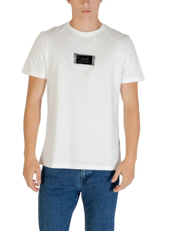 "Antony Morato T-Shirts im Sale | Antony Morato Herren T-Shirt - Weiß mit Druck, Kurzarm, Rundhalsausschnitt - Herbst/Winter Kollektion online kaufen"|Planet-Deluxe