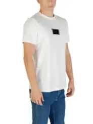 "Antony Morato T-Shirts im Sale | Antony Morato Herren T-Shirt - Weiß mit Druck, Kurzarm, Rundhalsausschnitt - Herbst/Winter Kollektion online kaufen"|Planet-Deluxe