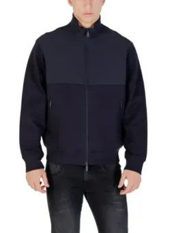 Armani Exchange Herren-Sakko Blau HW – Reißverschluss, Taschen