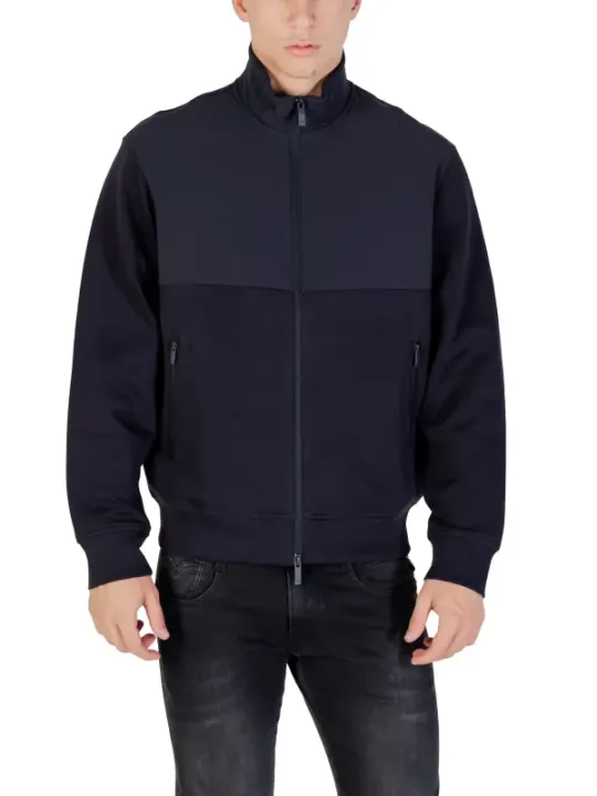 "Armani Exchange Sakkos im Sale | Armani Exchange Herren-Sakko für Herbst/Winter – Blau mit Reißverschluss und Vordertaschen online kaufen"|Planet-Deluxe