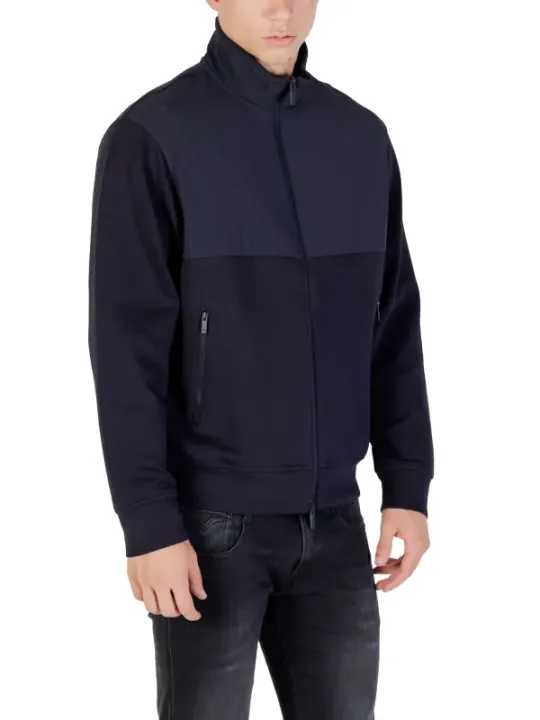 "Armani Exchange Sakkos im Sale | Armani Exchange Herren-Sakko für Herbst/Winter – Blau mit Reißverschluss und Vordertaschen online kaufen"|Planet-Deluxe