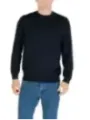 "Armani Exchange Pullover im Sale | Armani Exchange Herrenpullover - Stilvoller Rundhals-Pullover für Herbst/Winter in Blau online kaufen"|Planet-Deluxe