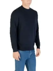 "Armani Exchange Pullover im Sale | Armani Exchange Herrenpullover - Stilvoller Rundhals-Pullover für Herbst/Winter in Blau online kaufen"|Planet-Deluxe
