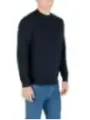 "Armani Exchange Pullover im Sale | Armani Exchange Herrenpullover - Stilvoller Rundhals-Pullover für Herbst/Winter in Blau online kaufen"|Planet-Deluxe