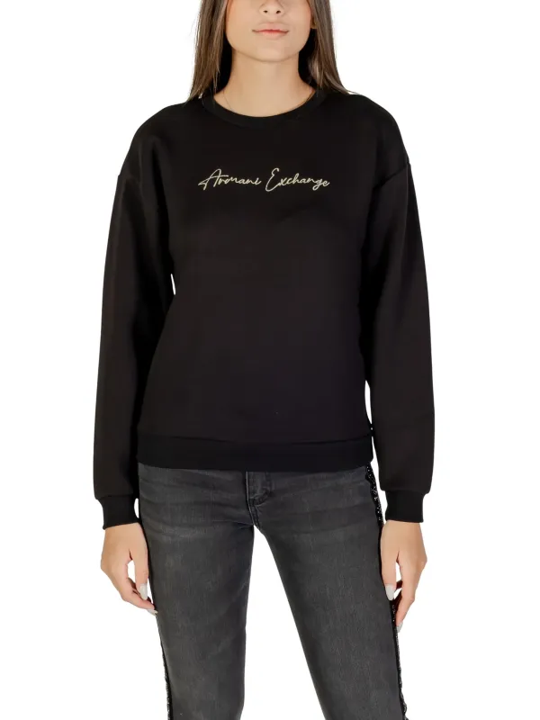 "Armani Exchange Sweatshirts im Sale | Armani Exchange Damen Fleece Herbst/Winter Sweatshirt Schwarz online kaufen"|Planet-Deluxe