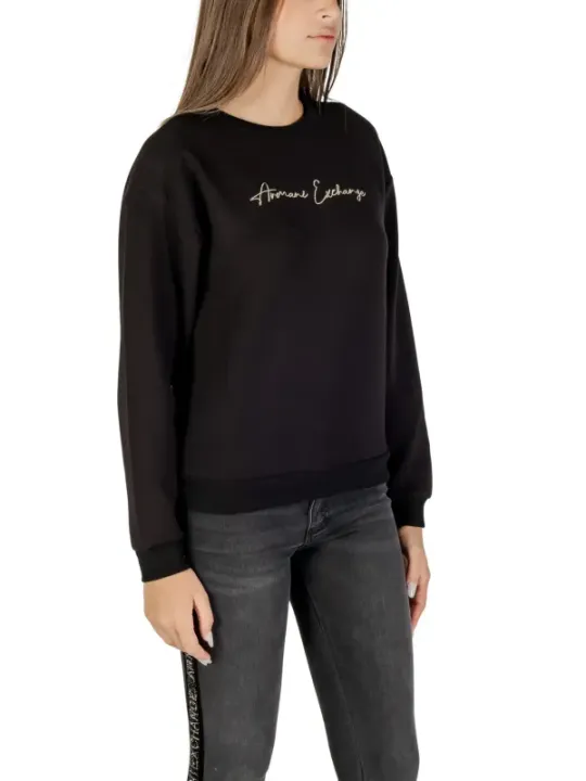 "Armani Exchange Sweatshirts im Sale | Armani Exchange Damen Fleece Herbst/Winter Sweatshirt Schwarz online kaufen"|Planet-Deluxe