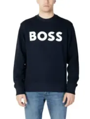BOSS Herren Fleece-Sweatshirt Blau - 100% Baumwolle